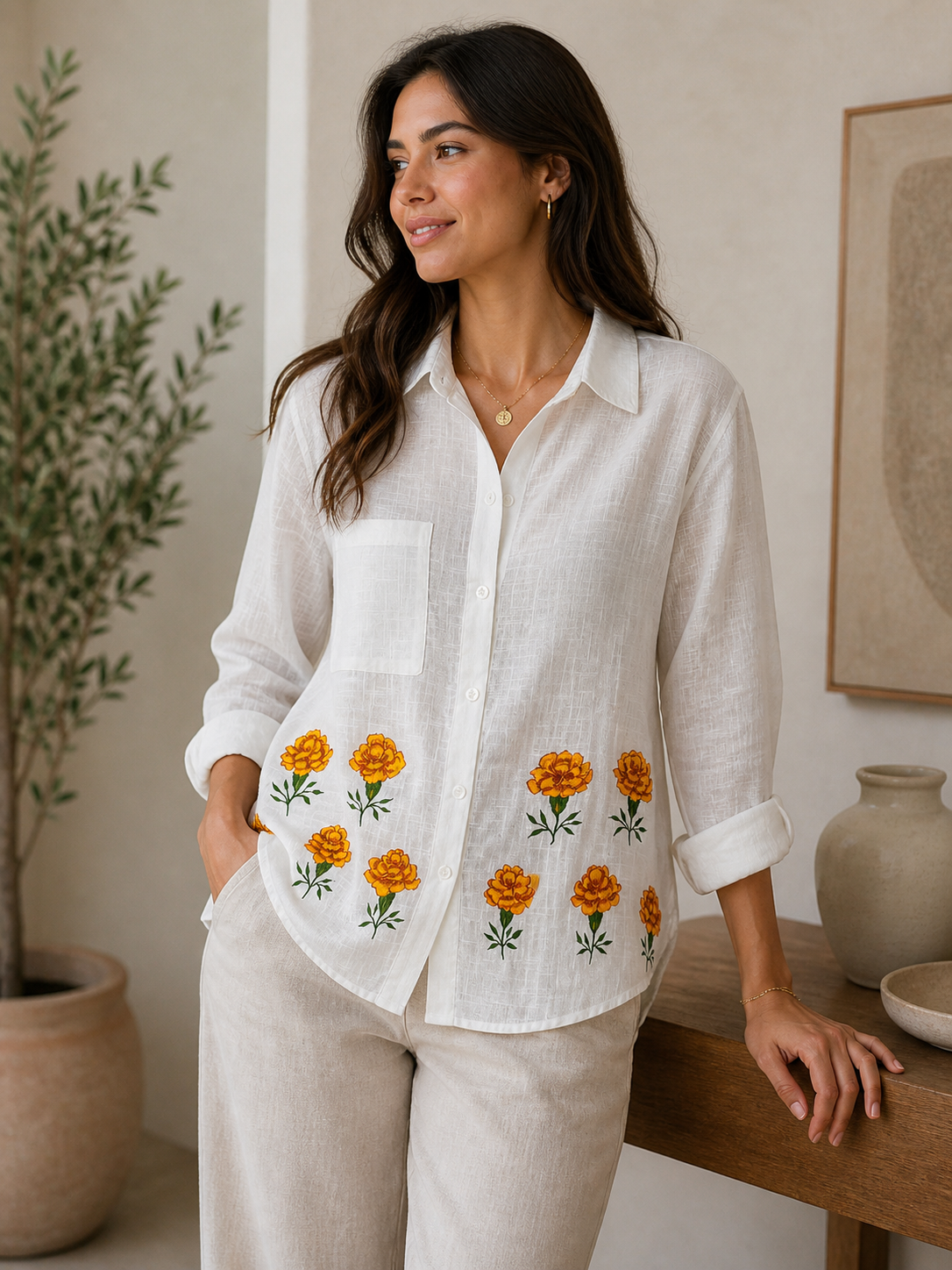 Marigold Bloom Shirt