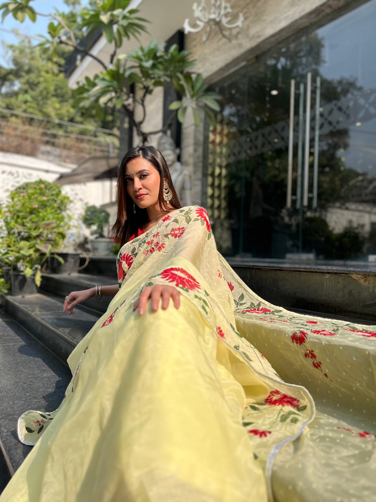 Scarlet Bloom Saree