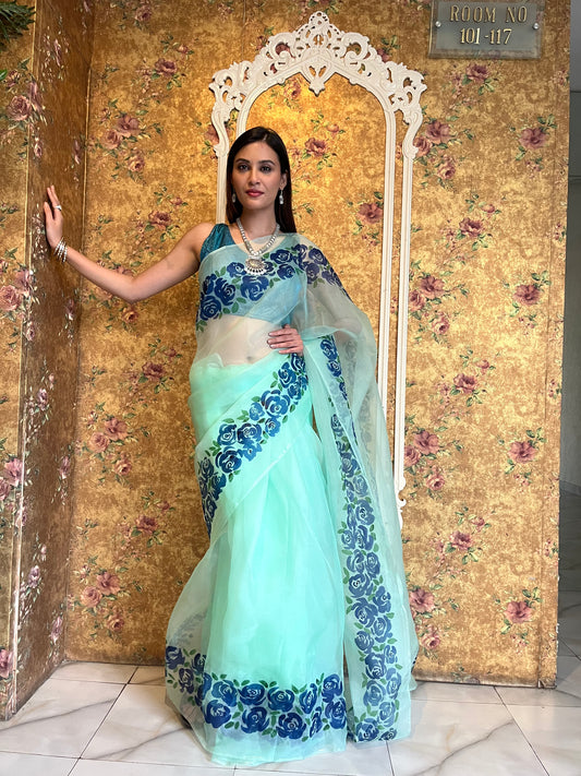 Aab-e-Neel saree